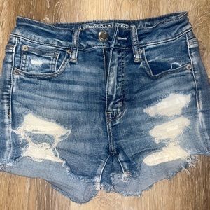 American Eagle - blue denim jean shorts